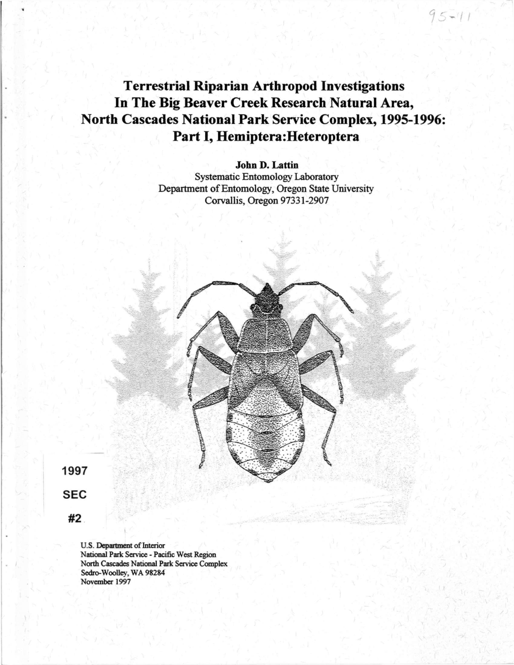 Terrestrial Riparian Arthropod Investigations in the Big Beaver