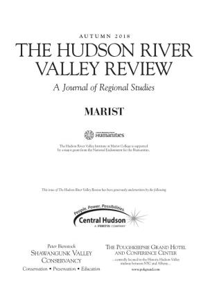 THE HUDSON RIVER VALLEY REVIEW a Journal of Regional Studies