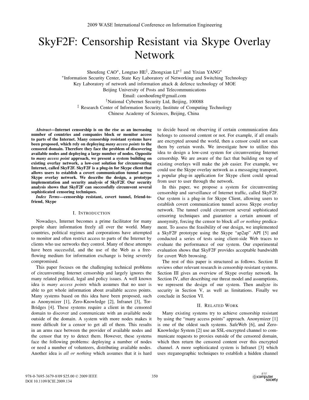 Censorship Resistant Via Skype Overlay Network