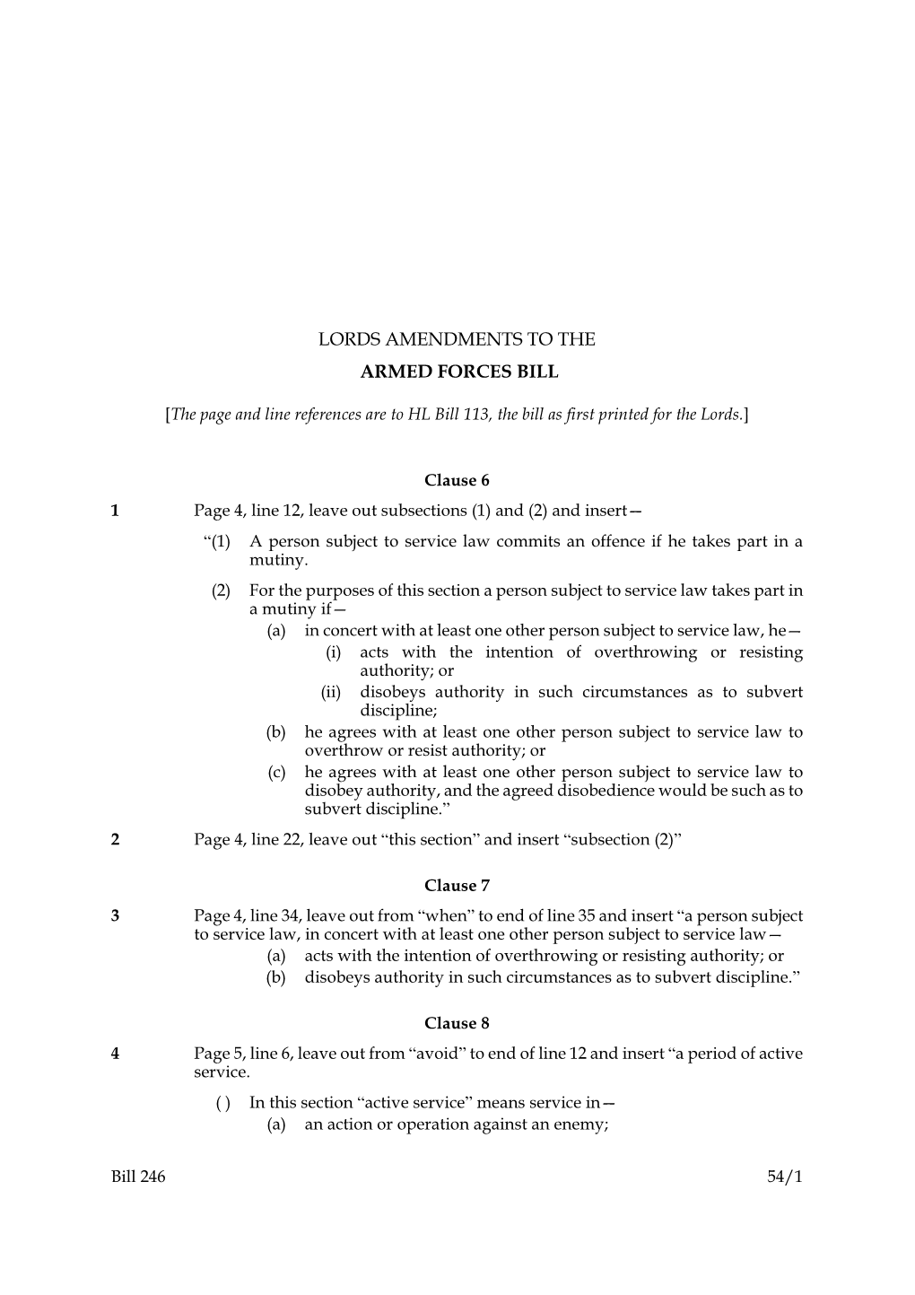 Bill 246 2005-06 As at 6 November 2006