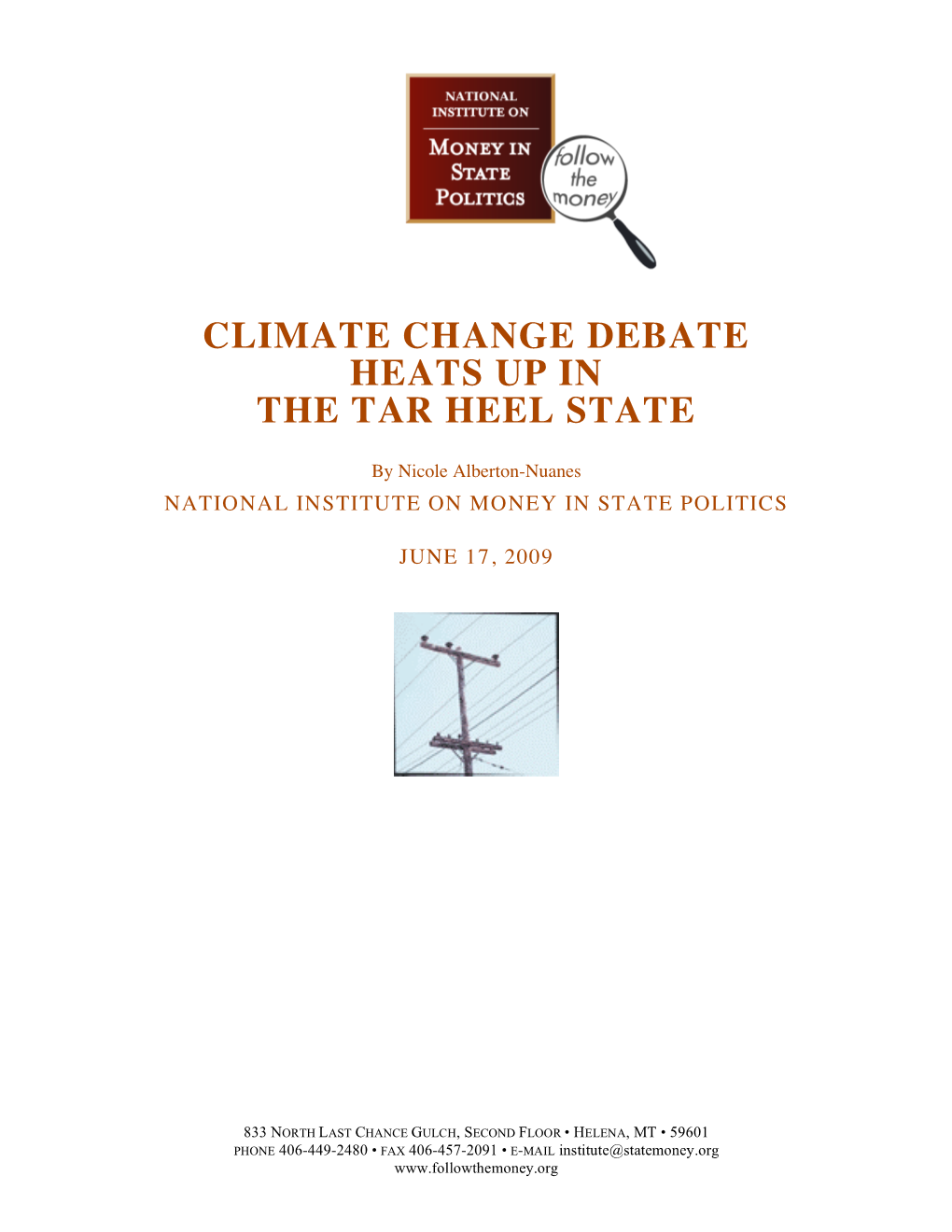 Climate Change Debate Heats up in the Tar Heel State