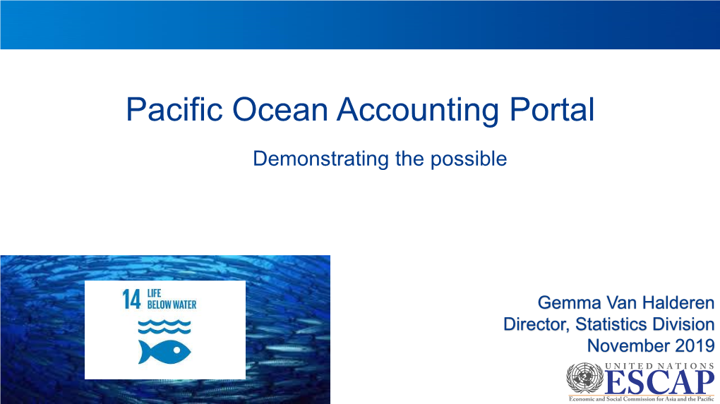 Pacific Ocean Accounts Portal