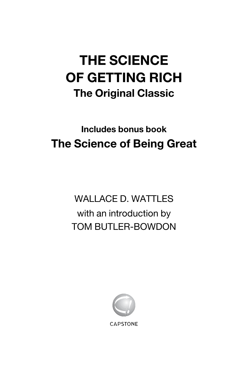 THE SCIENCE of GETTING RICH the Original Classic