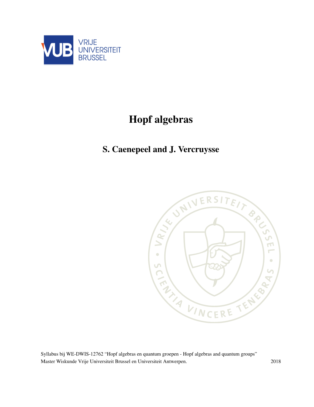 Hopf Algebras