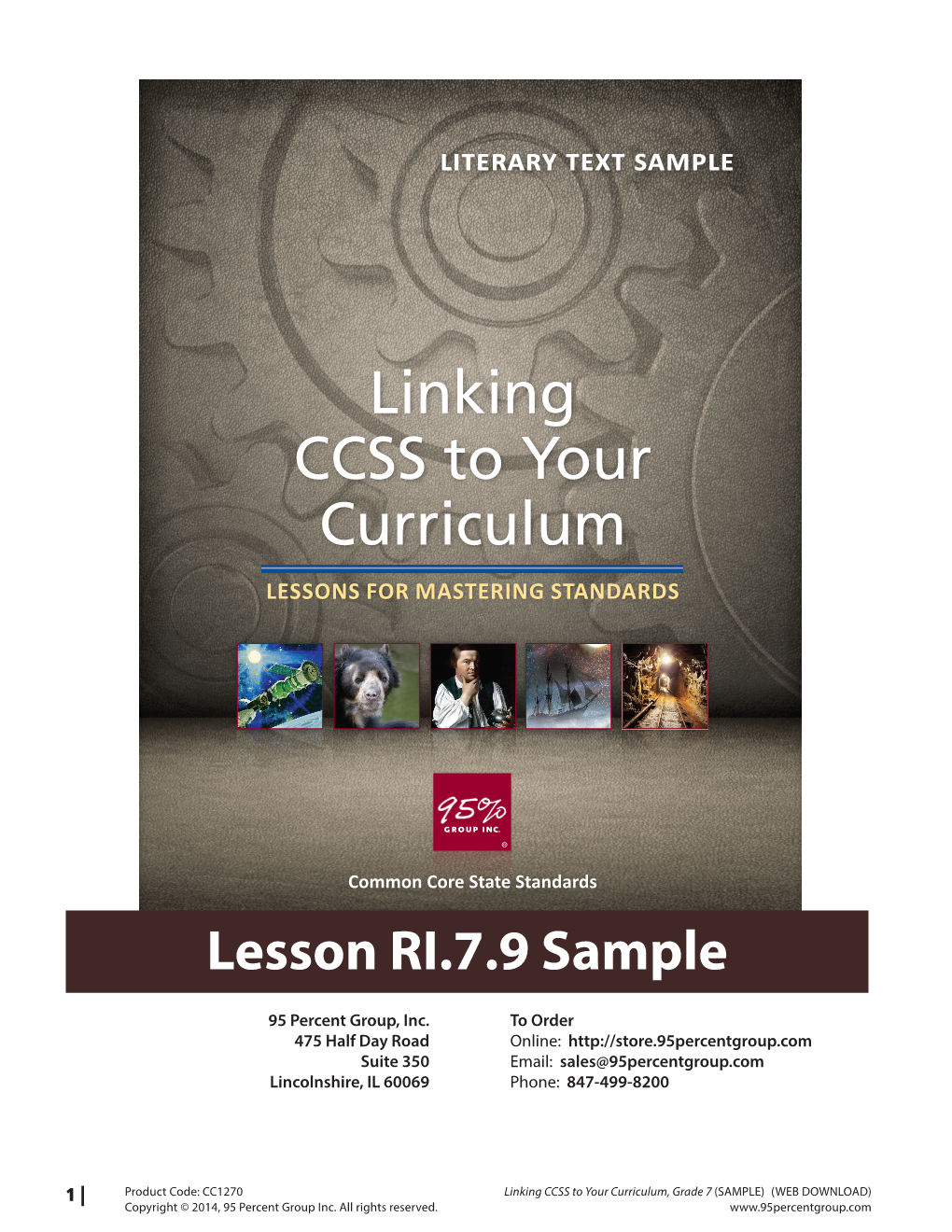 Linking CCSS to Your Curriculum LESSONS for MASTERING STANDARDS