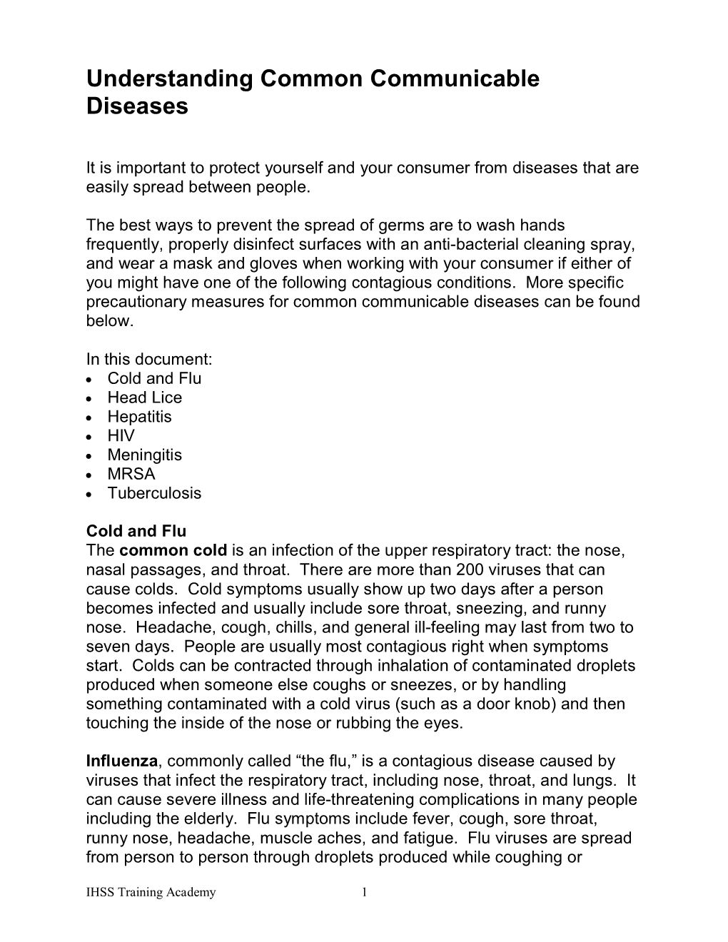 Understanding Common Communicable Diseases