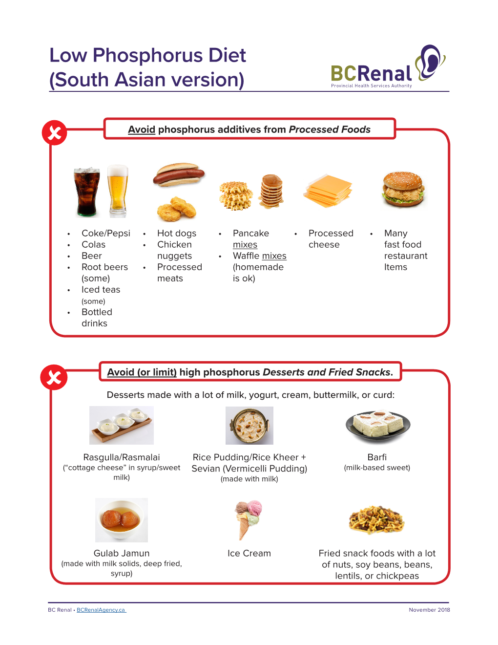 Low Phosphorus Diet (South Asian Version)