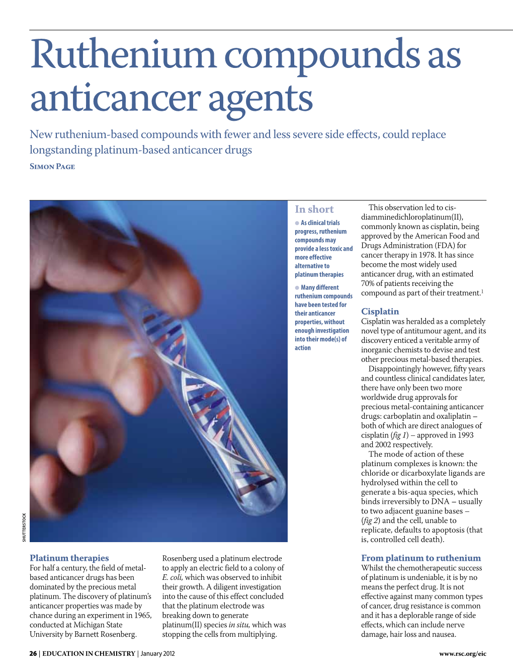 Ruthenium Compounds As Anticancer Agents