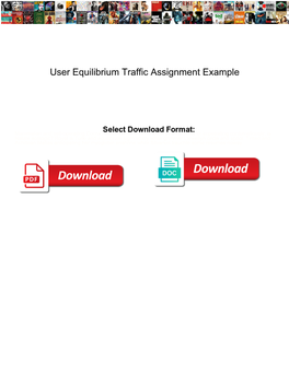 User Equilibrium Traffic Assignment Example
