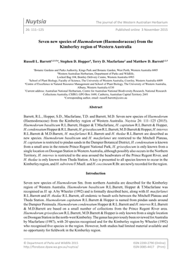 Nuytsia the Journal of the Western Australian Herbarium 26: 111–125 Published Online 3 November 2015