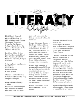 LPQ Holds Annual General Meeting 98 LPQ Annual Literacy Award