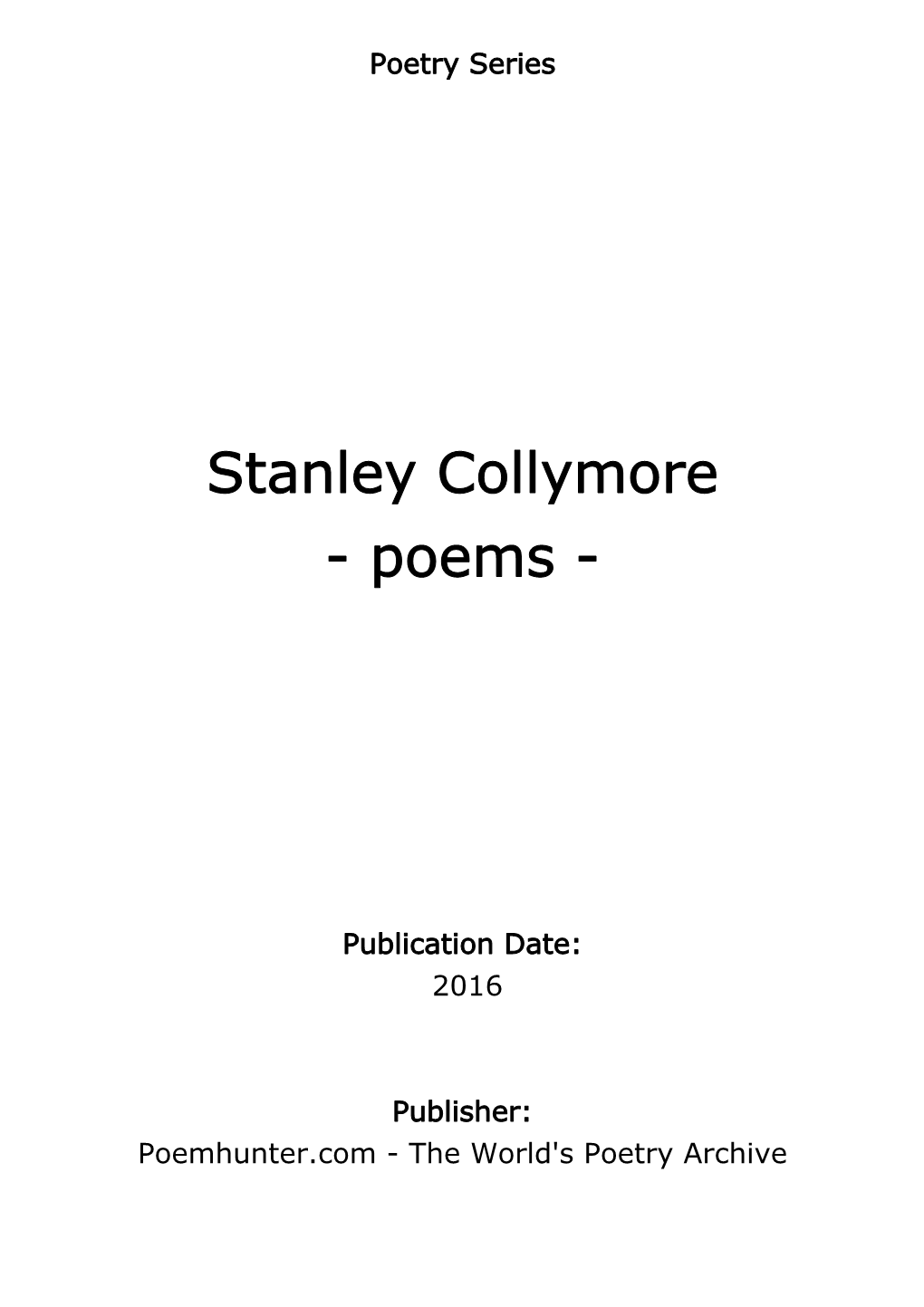 Stanley Collymore - Poems
