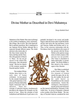 Divine Mother As Described in Devi Mahatmya