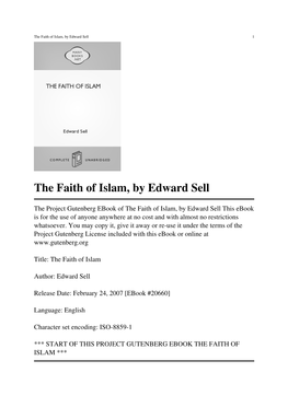 The Faith of Islam, by Edward Sell 1