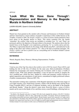 Representation and Memory in the Bogside Murals in Northern Ireland