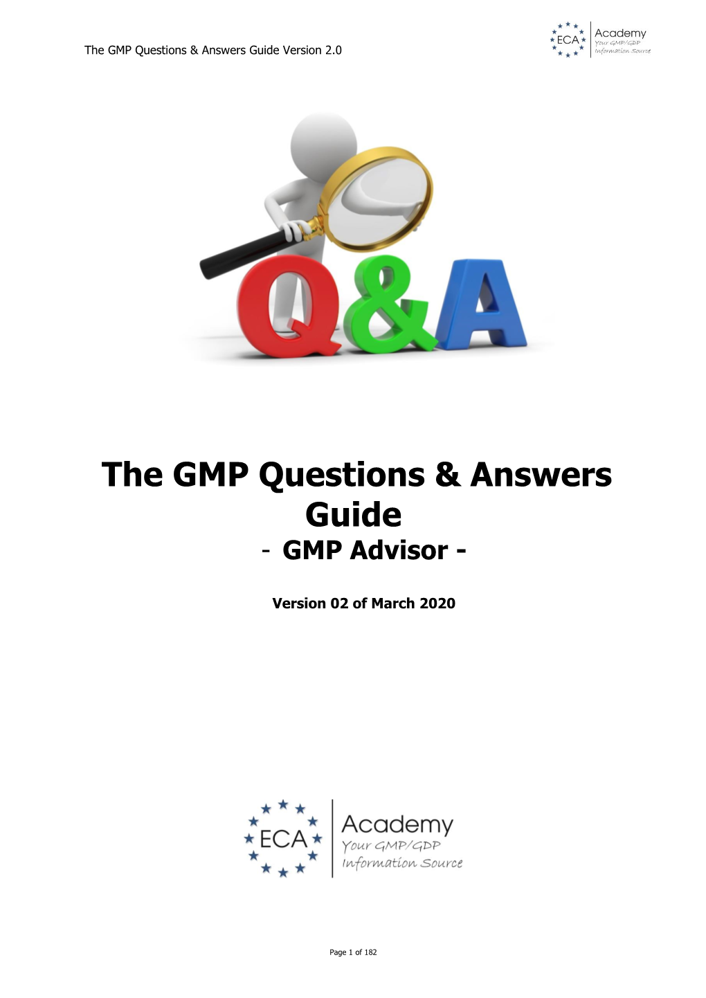 GMP Question and Answer Guide