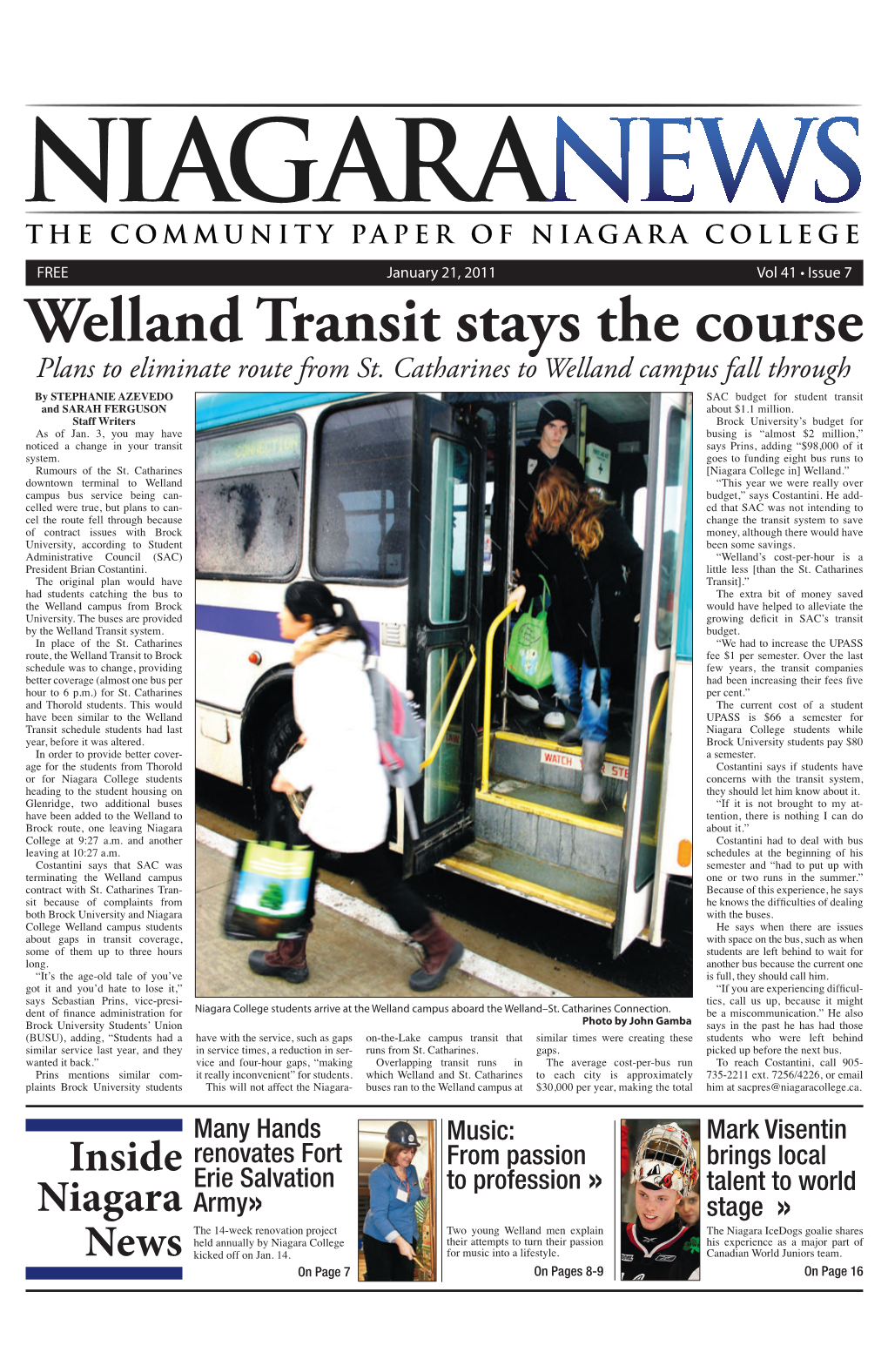 Welland Transit Stays the Course Plans to Eliminate Route from St