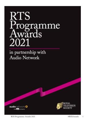 RTS Programme Awards 2021 #Rtsawards 1