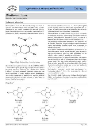 Dinitroanilines Herbicide / Plant Growth Regulator