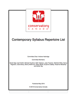 Repertoire-List-Conservatory-Canada
