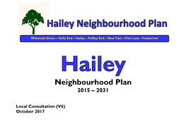 Neighbourhood Plan 2015 – 2031
