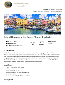 Island Hopping in the Bay of Naples Trip Notes