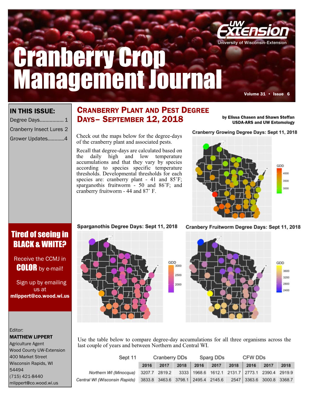 Cranberry Crop Management Journal Volume 31 • Issue 6