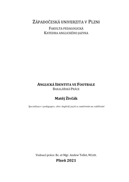 English Identity in Football Bachelor Thesis