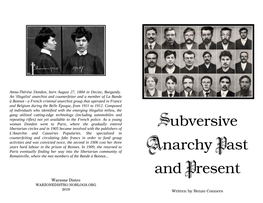 Subversive Anarchy Past and Present