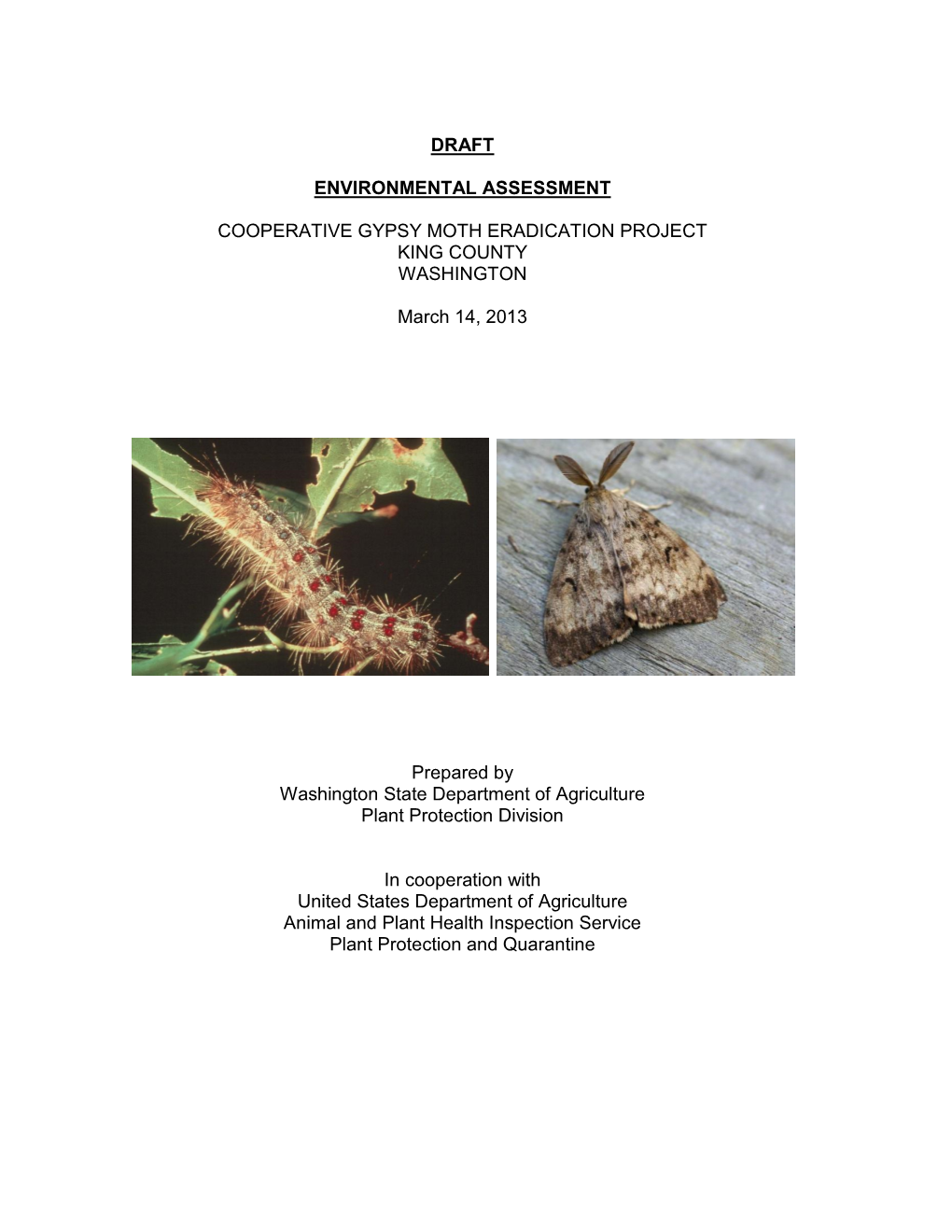 Environmental Assessment, Cooperative Gypsy Moth