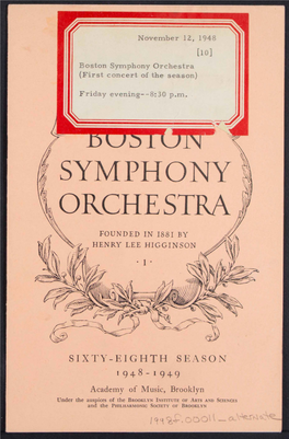 Boston Symphony Orchestra Concerts