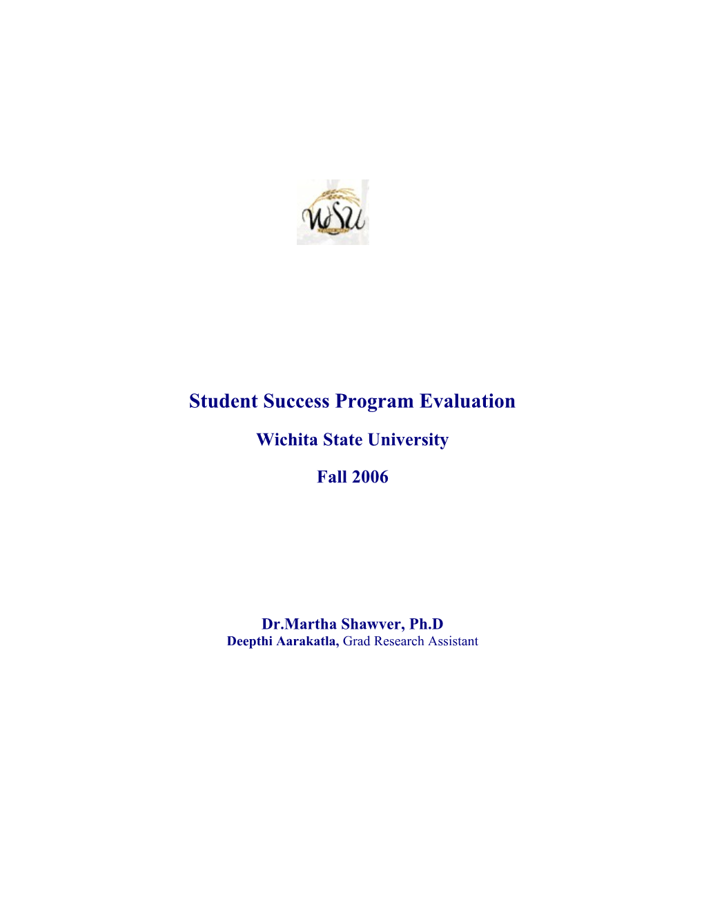 Student Success Program Evaluation