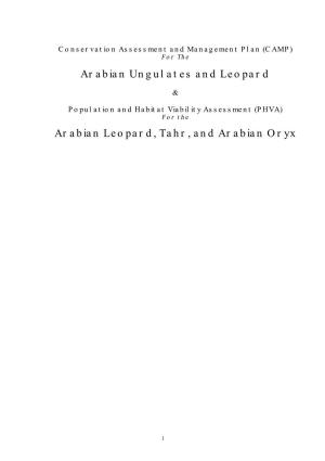 Arabian Ungulate CAMP & Leopard, Tahr, and Oryx PHVA Final Report 2001.Pdf