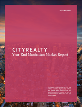 Year-End Manhattan Market Report