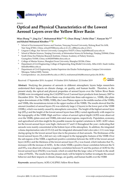 Optical and Physical Characteristics of the Lowest Aerosol Layers Over the Yellow River Basin