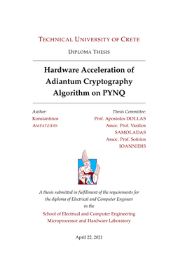 Hardware Acceleration of Adiantum Cryptography Algorithm on PYNQ
