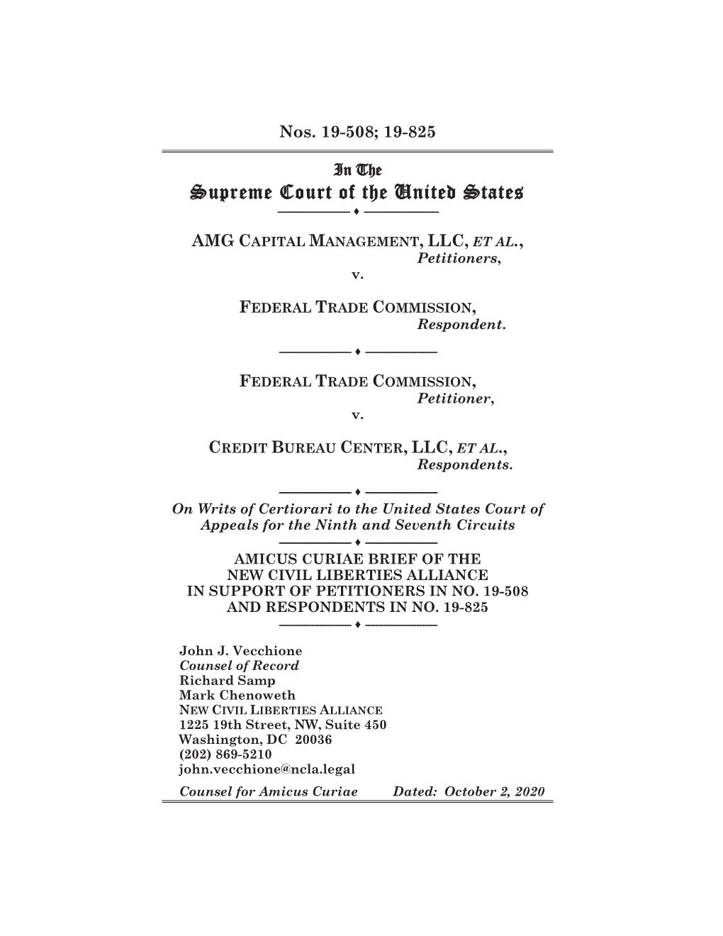 Amicus Brief Was Due, Issued a Ruling Wholly in Keeping with This Court’S Precedent and the Seventh Circuit’S Opin- Ion Below