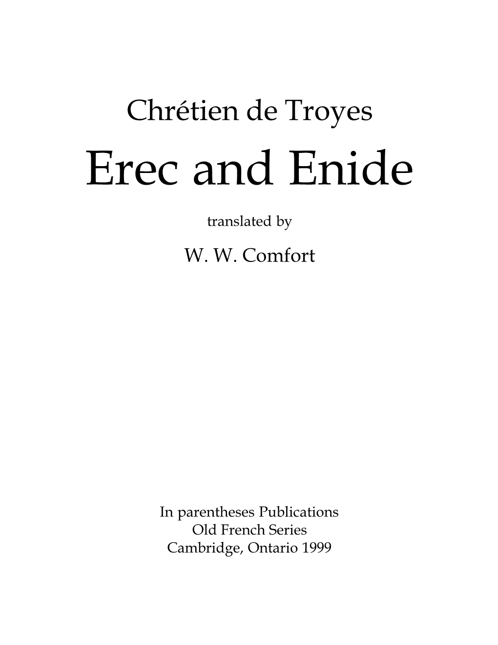 Erec and Enide