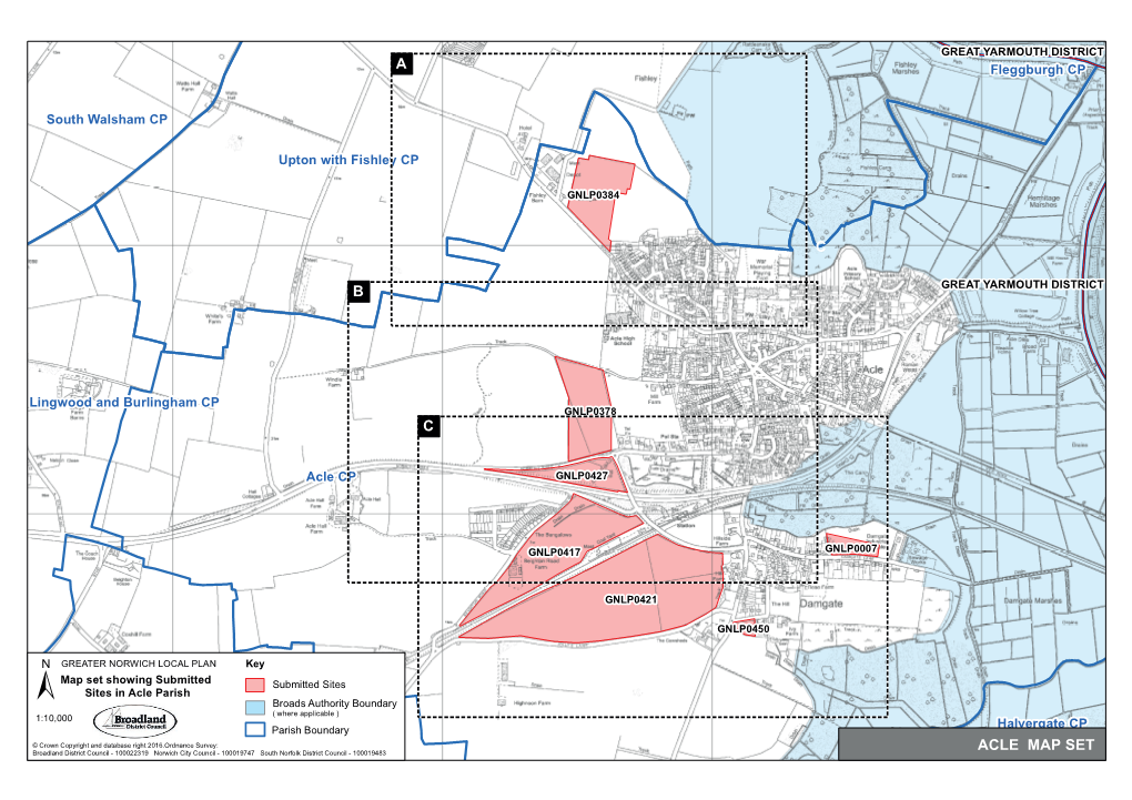 A B C Acle Map Set C