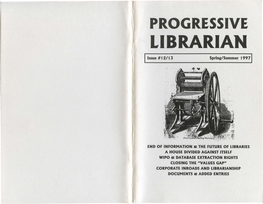 Progressive Librarian #12/13
