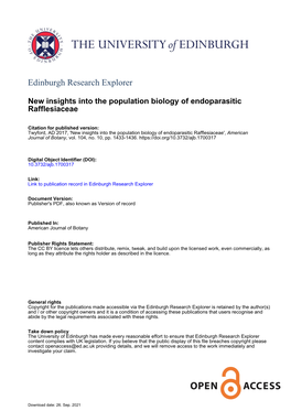 New Insights Into the Population Biology of Endoparasitic