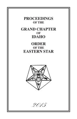 Proceedings of the Grand Chapter of Idaho