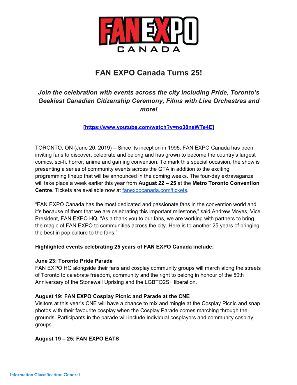 FAN EXPO Canada Celebrates 25 Years!