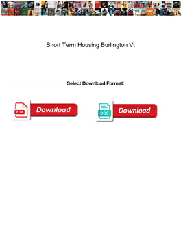 Short Term Housing Burlington Vt