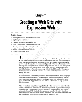 Creating a Web Site with Expression Web