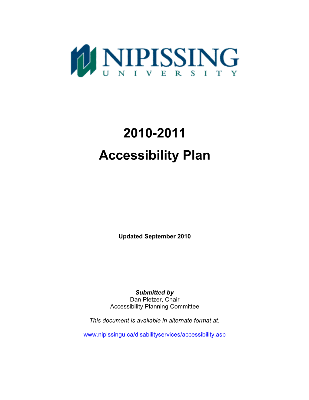 Sample Annual Accessibility Plan