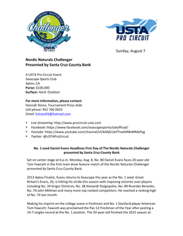 Nordic Naturals Challenger Presented by Santa Cruz County Bank