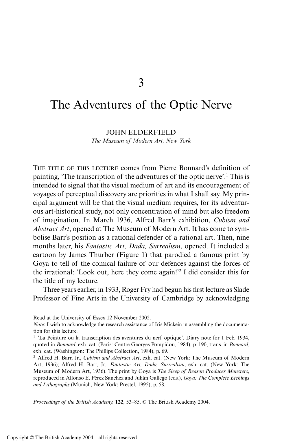 3 the Adventures of the Optic Nerve