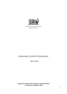 Piano Dell'attività Triennale 2017-2019