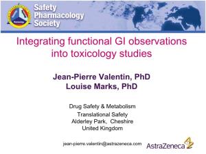 Integrating Functional GI Observations Into Toxicology Studies